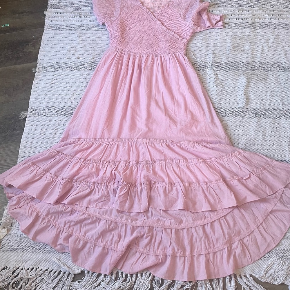 Pink size large polagram woman’s rise Front dress